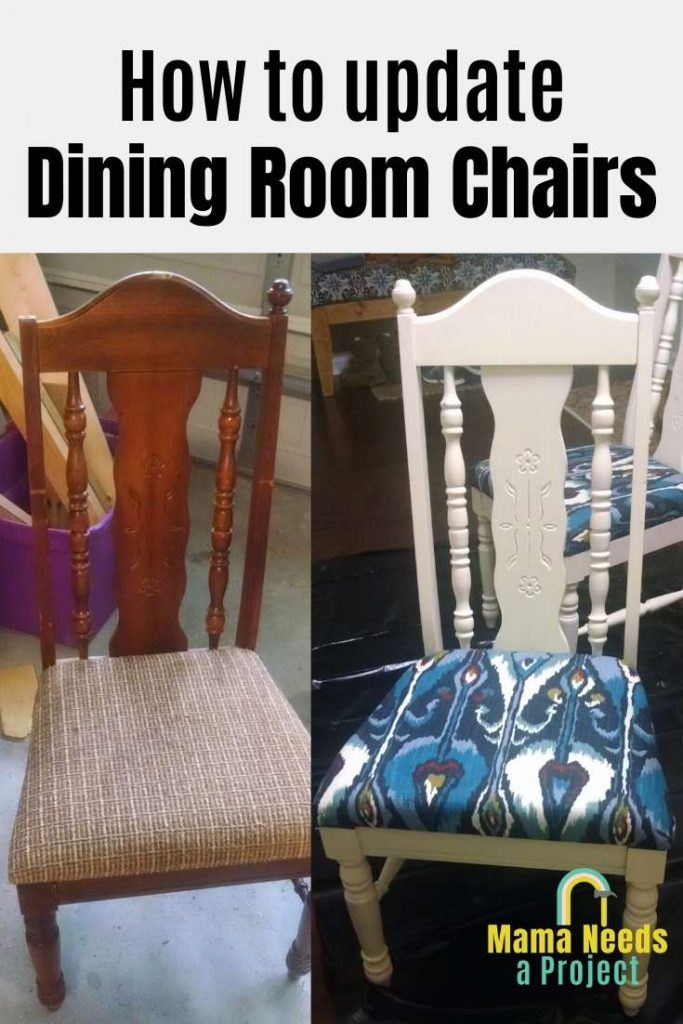 how to update dining room chairs before and after picture