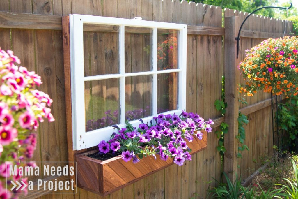 fence mounted flower box unique garden design