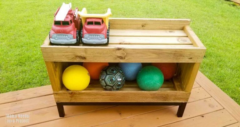 Backyard Toy Storage Shelf