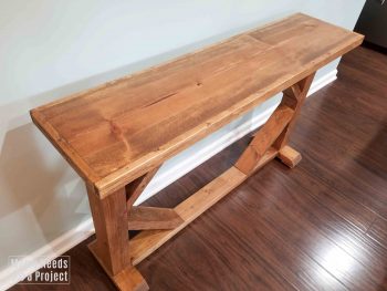 skinny console table top view