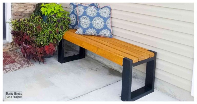 Simple 2×4 Bench Plans | Build an EASY Modern Bench