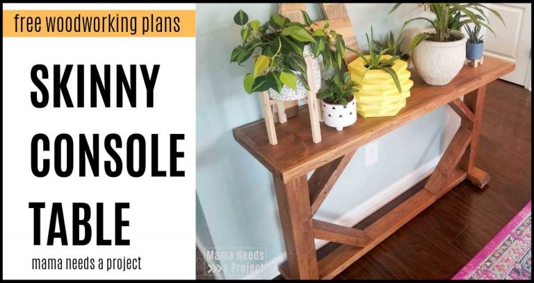 Skinny Console Table Woodworking Plans