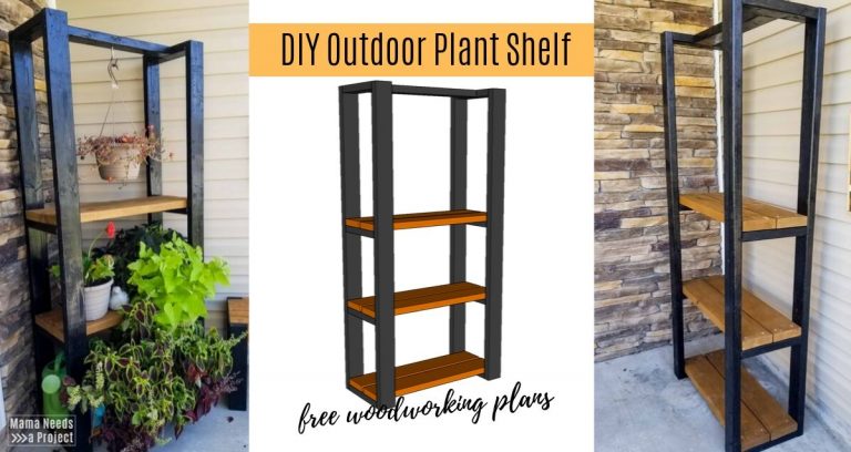 DIY Outdoor Plant Shelf | Woodworking Plans
