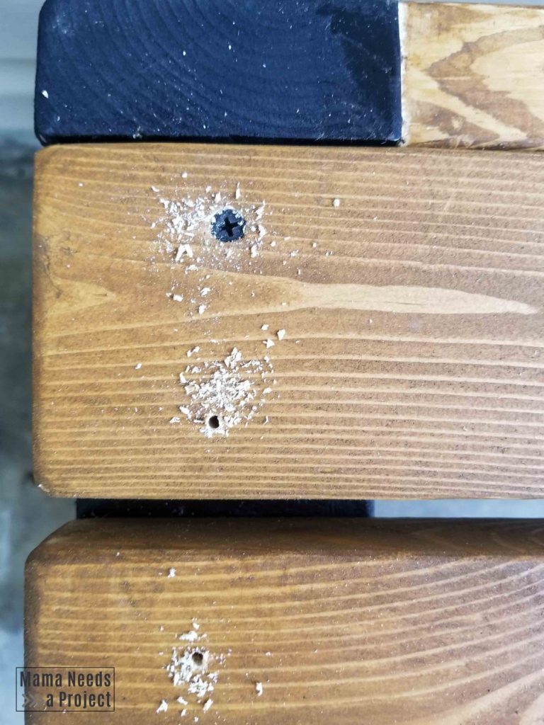 simple 2x4 bench plans, pre-drill holes