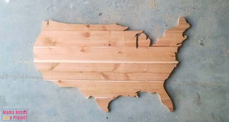 $15 DIY Wood USA Map