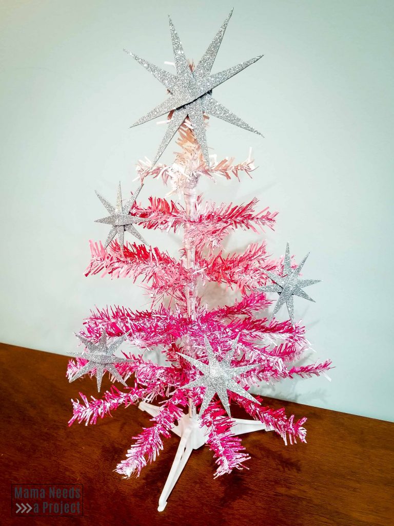 pink ombre diy mini christmas tree