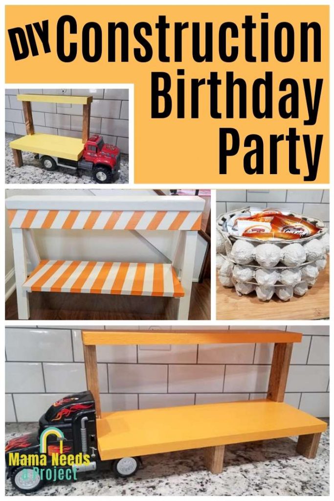 diy construction birthday party pinterest image