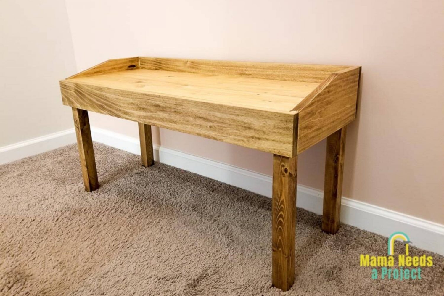 Diy Small Modern Bench Woodworking Plans Mama Needs A Project