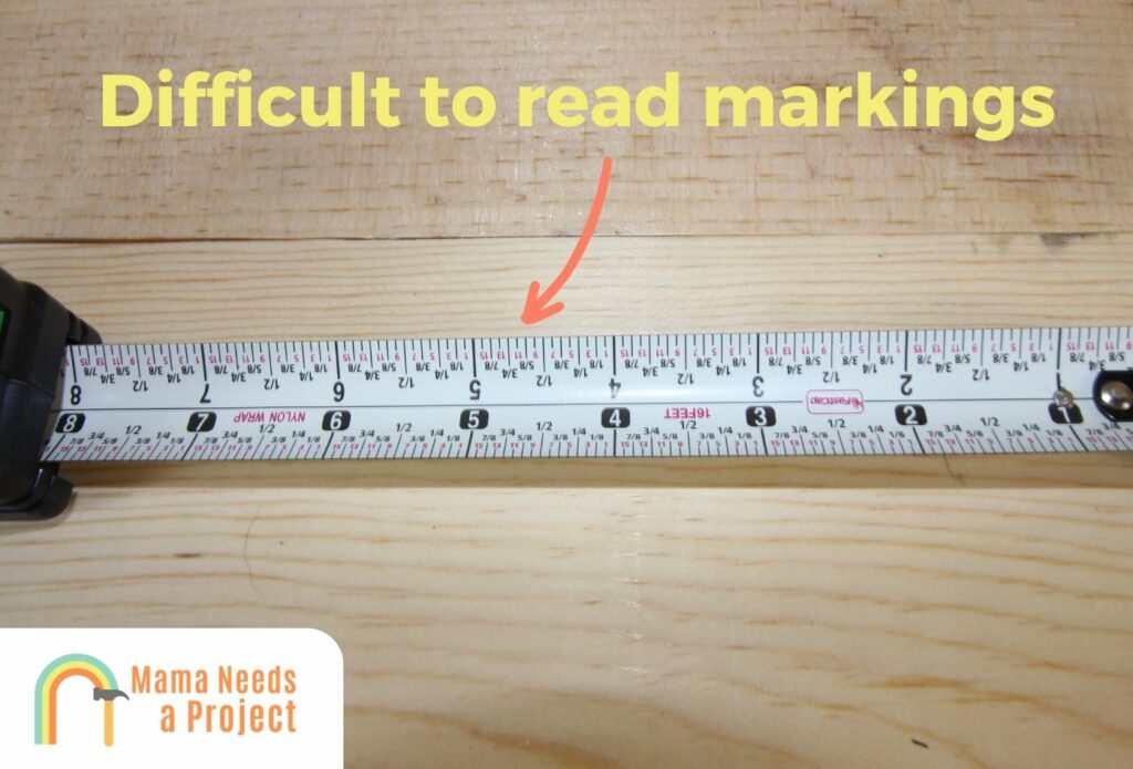 Fast Cap tape measure markings