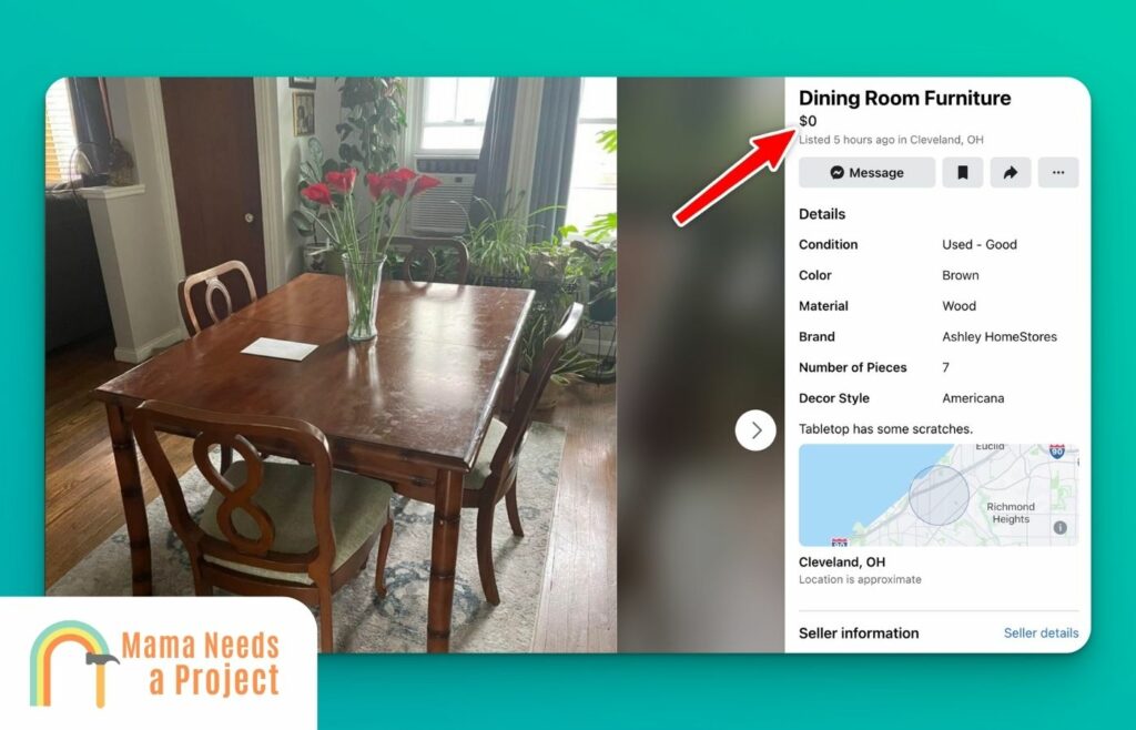 Free Furniture on Facebook Marketplace