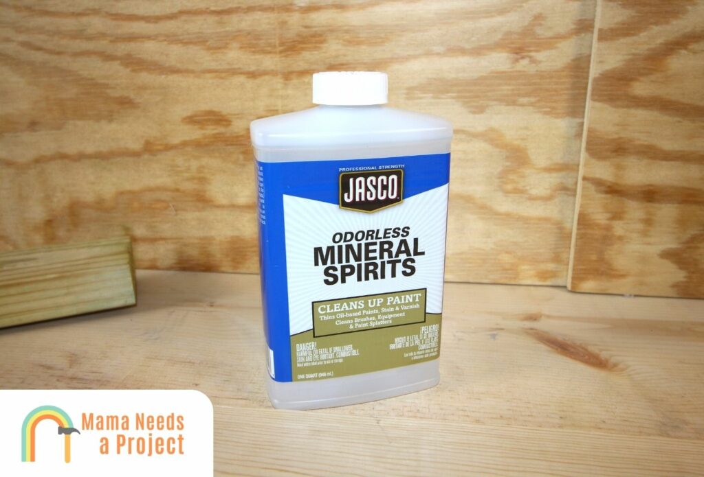 mineral spirits to clean brush