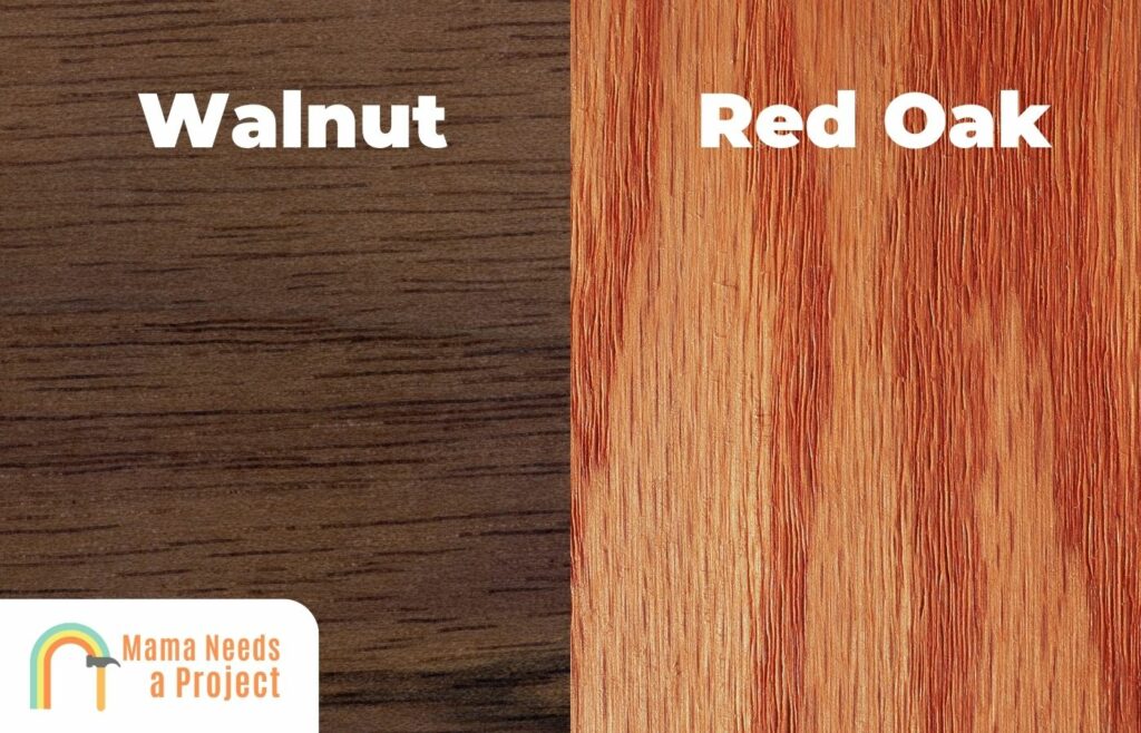 Walnut vs Red Oak