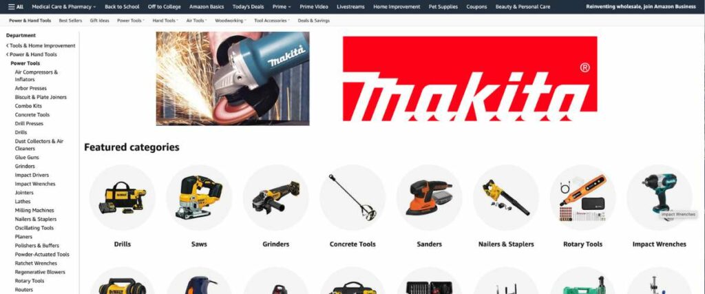 Buy Power Tools from Amazon