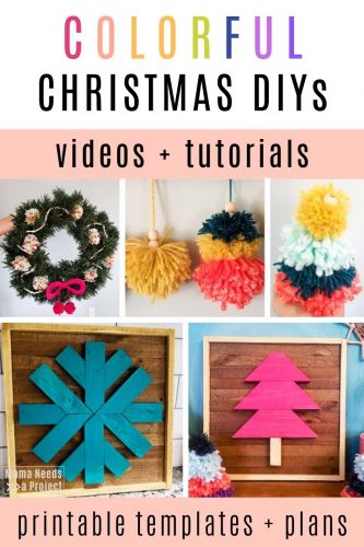 DIY colorful christmas projects with videos, tutorials, free woodworking plans and templates