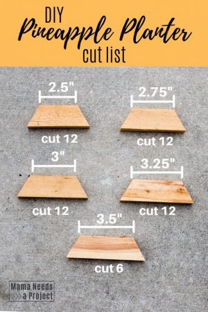 DIY Pineapple Planter cut list woodworking tutorial